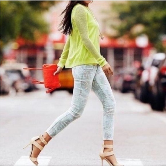 Cabi | Paradise Palm Leaf Monstera Cropped Skinny Jeans Size 4 - Picture 8 of 8